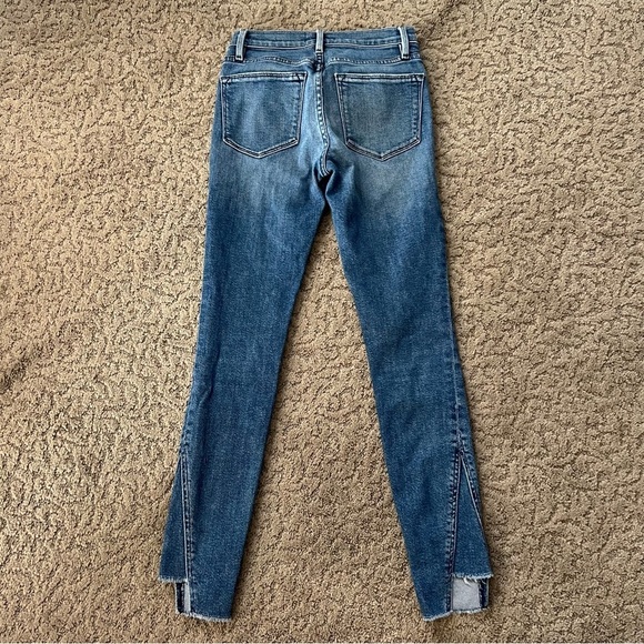FRAME Le High Skinny Jeanne Raw Step Hem Oakley Wash - Picture 5 of 9